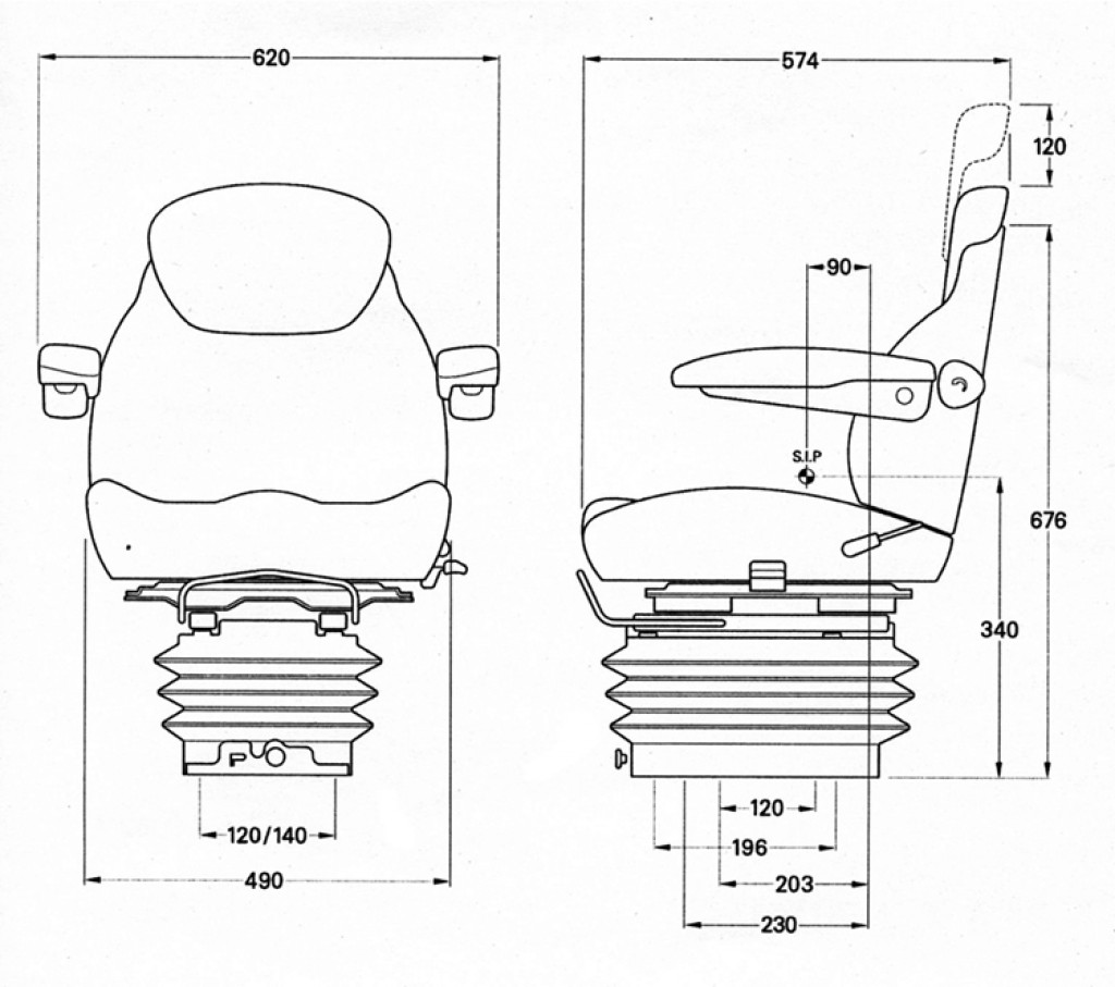 KAB 11E6 JCB Loadall Tractor seat - Image 2