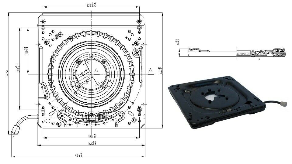 Grammer Seat Turntable Swivel Plate - 134958 134831- for Tractor & Backhoe Seats - Special Offer! - Image 2