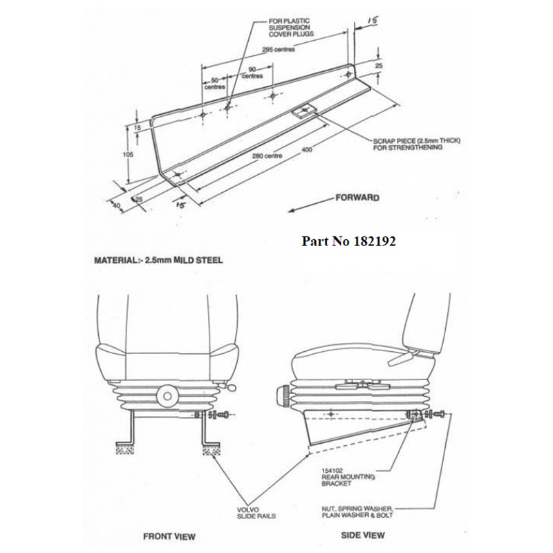 Volvo FL220 truck seat & mounting plinth - drivers air suspension (no seat belt) Quick delivery! - Image 2